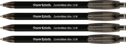 Paper Mate Kulepenn 1mm 4 Stk Sort