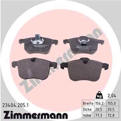 Bremseklosser ZIMMERMANN 23404.205.1