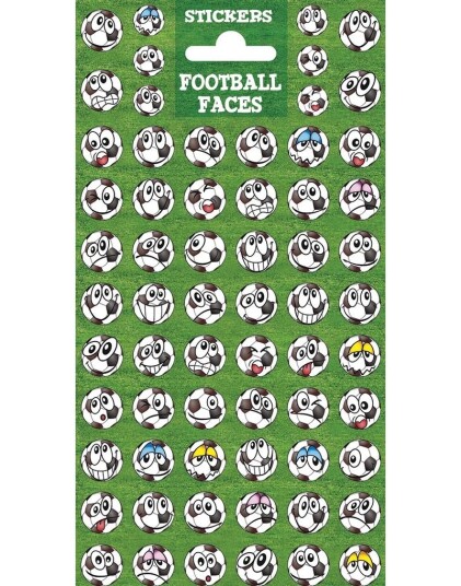 64 stk Klistremerker med Smilende Fotballer og Glitter 64 stk Klistremerker med Smilende Fotballer og Glitter