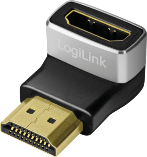 Logilink 90° HDMI-adapter hann-til-hunn 8K/60Hz sort/grå