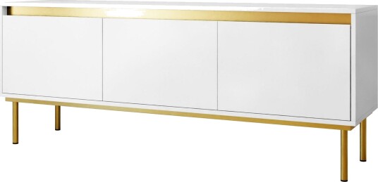 Hollander TV-benk 150 cm - Hvit/Gull