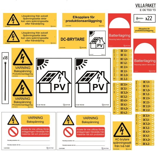 Rutab 0670073 Merkesett til villa Elfordeling & strømforsyning