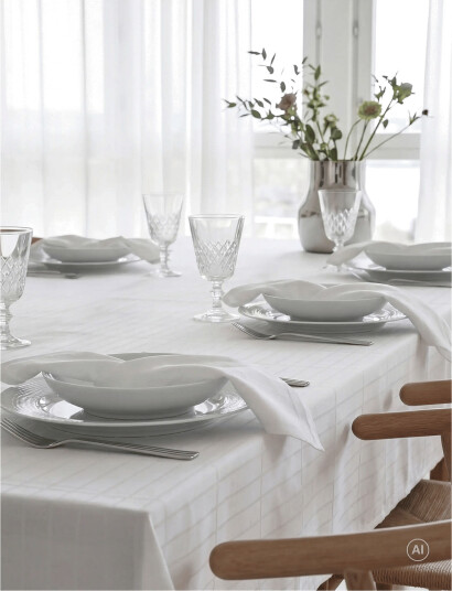 Södahl Dug 150X370 Essence – Suite One Optisk Hvid - White - 150X370
