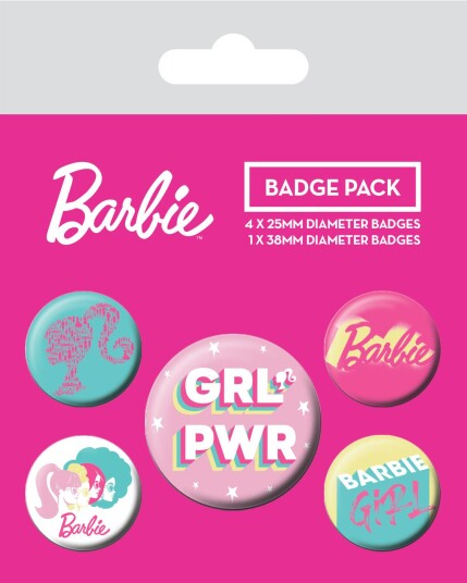 Barbie Pins GRL PWR 5-pk -  - Alle aldre - Metall