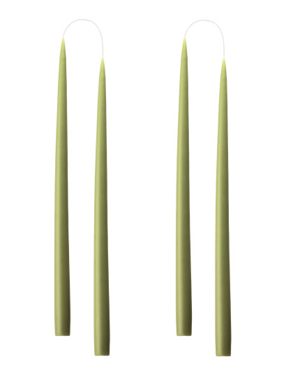 Kunstindustrien Hand Dipped Candles, 4 Pack - Green - ONE SIZE