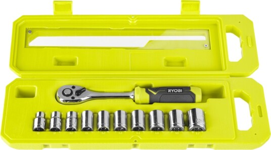 Ryobi Skralle Og Hylsesett RHRS11PC Ryobi Skralle Og Hylsesett RHRS11PC