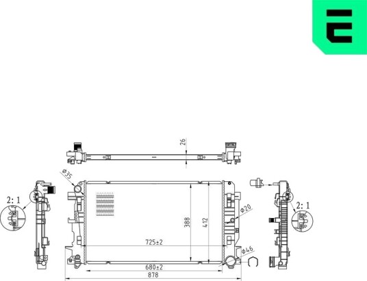 ERA 673028 Radiator motorkjøling