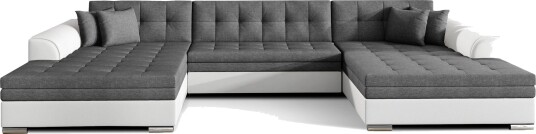 Ventolia Hjørnesovesofa Grå/Hvit