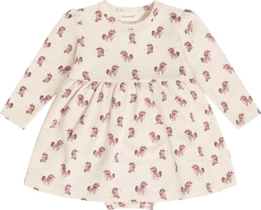 Minymo Body Dress Ls Aop Sweat PINK TINT 74 Minymo Body Dress Ls Aop Sweat PINK TINT 74