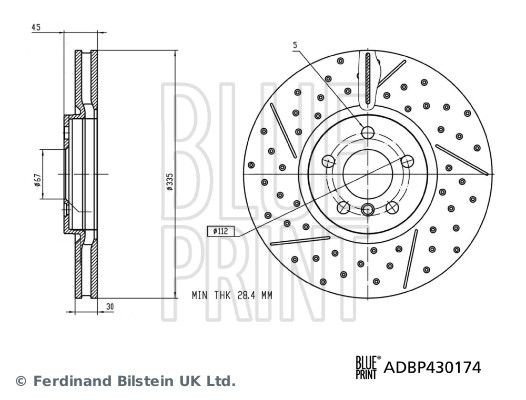 Bremseskive BLUE PRINT ADBP430174