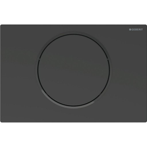 Geberit Sigma 10 Round Betjeningsplate, Matt Sort/sort