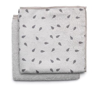 Klut i Mikrofiber Sett med 2 stk Lysegrå