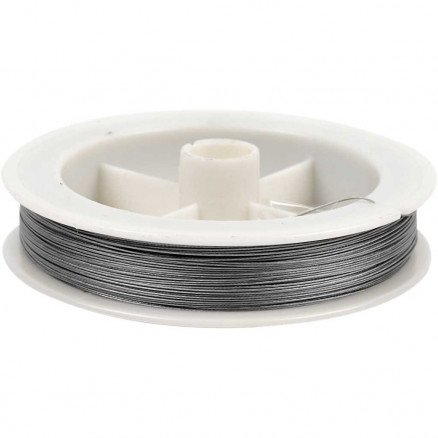 Diverse Smykkewire tykkelse 0,38 mm sølv 100 m