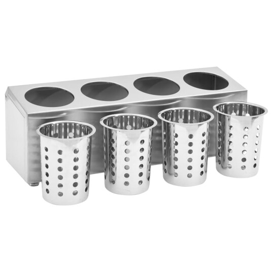 Bestikkholder 4 rister rektangulær rustfritt stål 51227 Bestikkholder 4 rister rektangulær rustfritt stål 51227