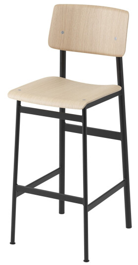 Muuto Loft Bar Stool 75 cm Black/Oak Muuto Loft Bar Stool 75 cm Black/Oak