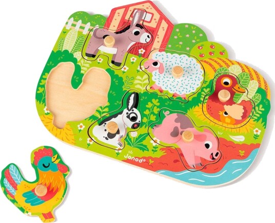 Janod Happy Farm Trepuslespill   6 brikker