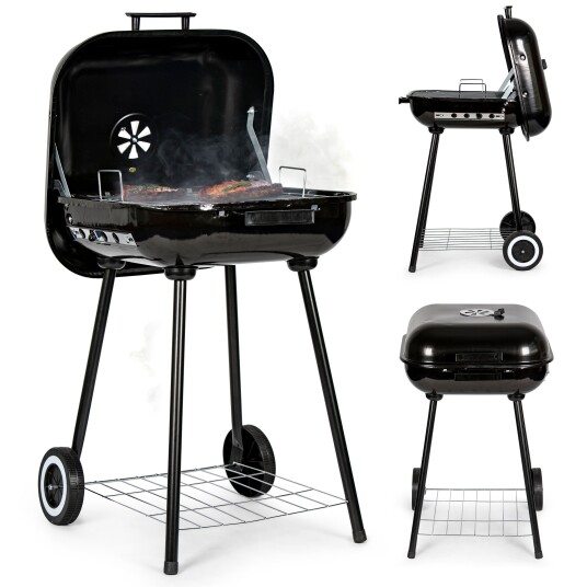 Kullgrill med hengslet lokk og hjul ModernHome