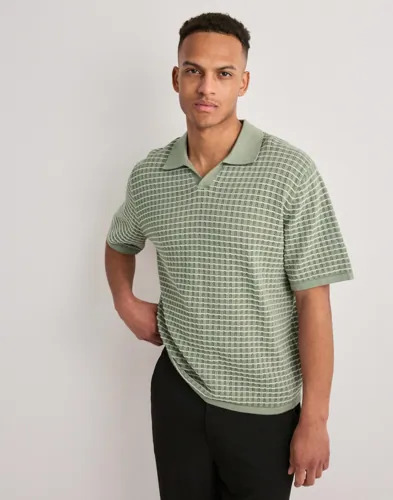 Jack & Jones Jornantucket Knit Split Neck Polo S Kortermet poloskjorte Grønn
