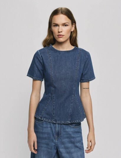 MSCH Copenhagen Mschturig Alena Ss Top Blue XL