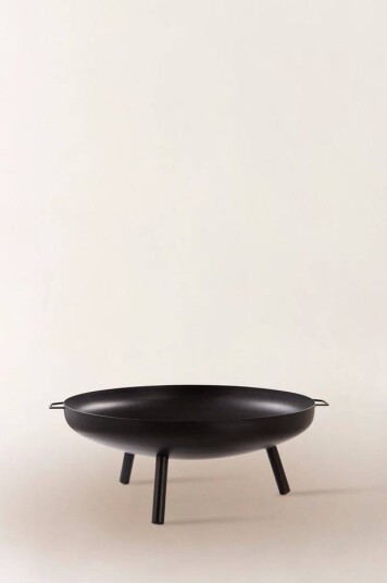 TEMPEST bålpanne Ø 80 cm Svart mdf / metall