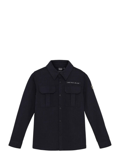 Indian Blue Jeans Shirt Jacket Twill Stretch Black 116