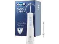 Braun AquaCare 4 Tannspylere med Ladestativ og 2 Børstehoder Hvit Braun AquaCare 4 Tannspylere med Ladestativ og 2 Børstehoder Hvit