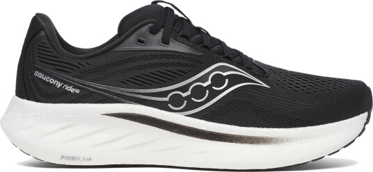 Saucony Mens Ride 18 Wide Black/white 40.5"