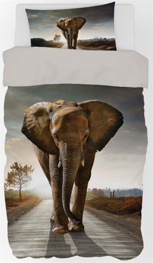 Licens Sengetøy Stor elefant 140x200 cm 100% bomull Licens Sengetøy Stor elefant 140x200 cm 100% bomull
