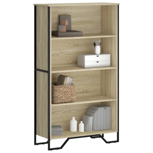  Bokhylle sonoma eik 80x31x137,5 cm konstruert tre