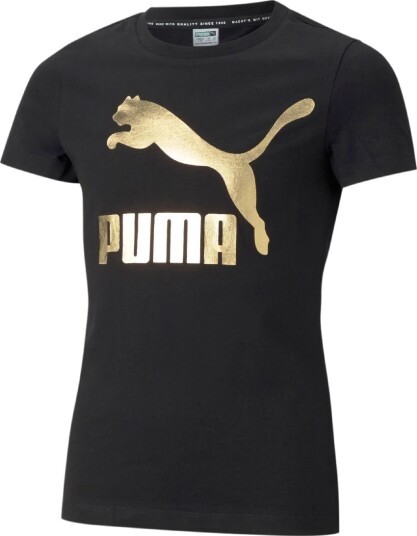 Puma T skjorte Klassikere Svart m. Gullfarget trykk Puma 5 år 110 T skjorte