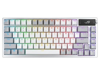ASUS ROG Azoth Trådløst Gamingtastatur 75% med RGB og OLED Display - Månelyshvit ASUS ROG Azoth Trådløst Gamingtastatur 75% med RGB og OLED Display - Månelyshvit