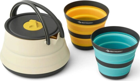 Sea To Summit Frontier Ultralight Collapsible Kettle Cook Set 3 Piece 1,1L With Cups Multi, ONESIZE Sea To Summit Frontier Ultralight Collapsible Kettle Cook Set 3 Piece 1,1L With Cups Multi, ONESIZE