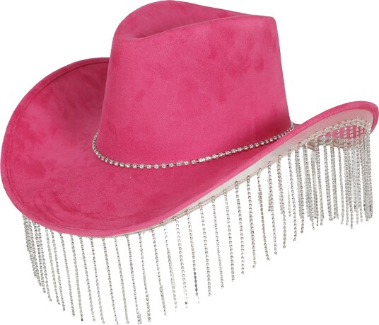 Fiestas Guirca Cowboyhatt Rosa med Strass One size 23055