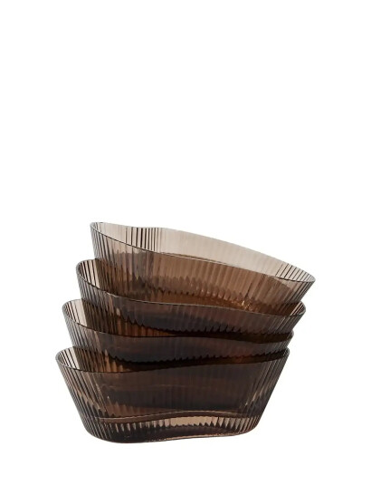 Muubs Snack Bowl Ripe Smoked Brown S/4 Pcs. Brown ONE SIZE Muubs Snack Bowl Ripe Smoked Brown S/4 Pcs. Brown ONE SIZE