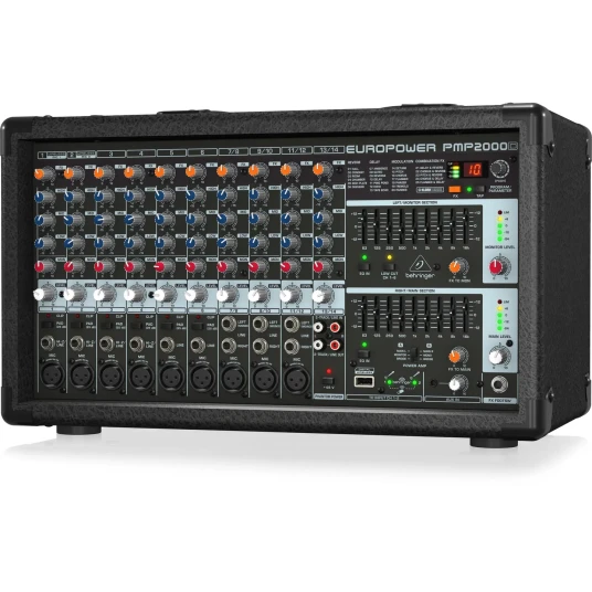 Behringer Europower Pmp2000d 2000w, 14 Channel, Klark Teknik Fx Behringer Europower Pmp2000d 2000w, 14 Channel, Klark Teknik Fx