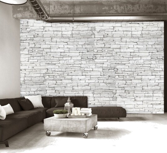 Fototapet White Brick 350x245 - Artgeist sp. z o. o.