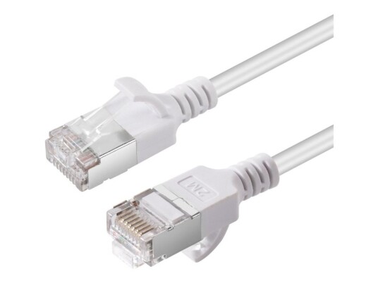 Microconnect V-FTP6A02W-SLIM, 2 m, Cat6a, U/FTP (STP), RJ-45, RJ-45 Microconnect V-FTP6A02W-SLIM, 2 m, Cat6a, U/FTP (STP), RJ-45, RJ-45