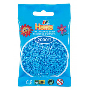 Hama Mini Perler 501-46 Pastell Blå 2000 stk Hama Mini Perler 501-46 Pastell Blå 2000 stk