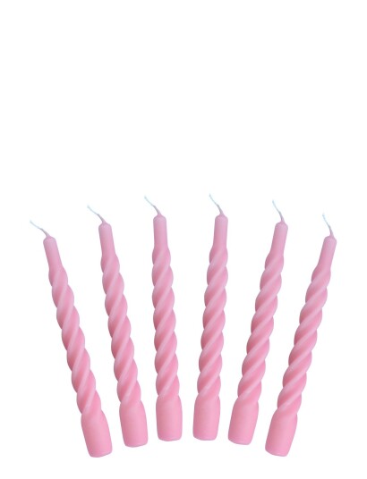 Kunstindustrien Candles With A Twist - Matt - Pink - ONE SIZE