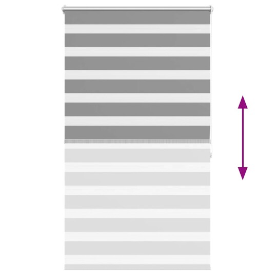 vidaXL Zebra Gardiner 80 x 175 cm Grå
