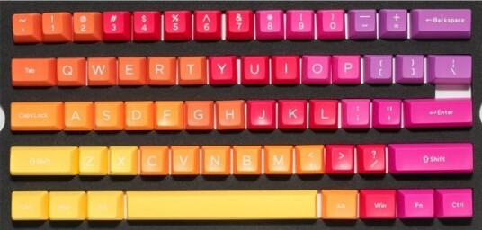Ducky Afterglow Tastaturtaster ABS Flerfarget