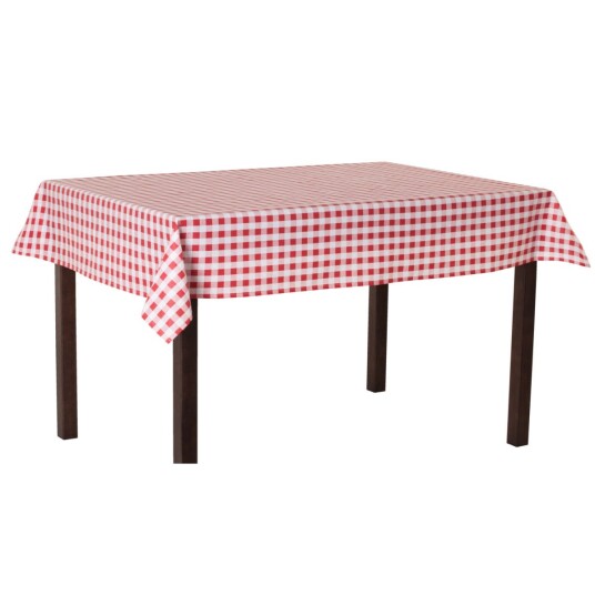 PULSIVA Duk Square kvadratisk; 130x160 cm (BxL); Rød/Hvit; Rektangulær