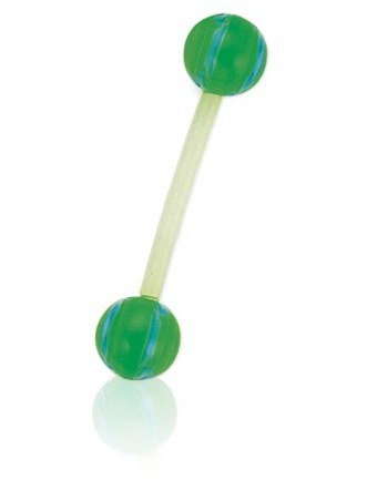 Utgått Right Way Green Tungepiercing