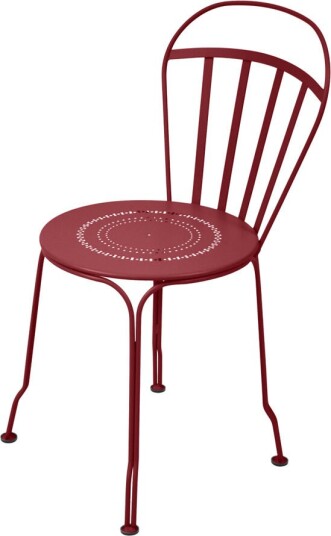 Fermob - Louvre Chair Chili 43 - Utendørs Spisebordstoler - Rød - Metall