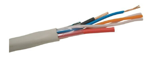 Nexans FLQQBR Alarmkabel 8,5 mm ytterdiameter, hvit 100 m, bobin