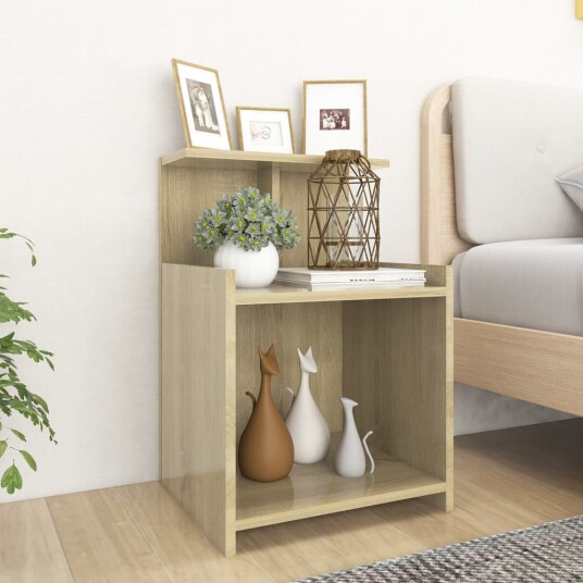 vidaXL Nattbord 2 stk sonoma eik 40x35x60 cm sponplate vidaXL Nattbord 2 stk sonoma eik 40x35x60 cm sponplate