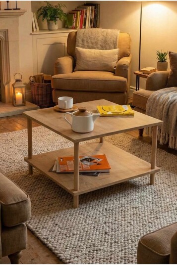 Sofabord Hanah Home Peka Mini 60 x 42,5 x 60 cm Sapphire Oak Sapphire Oak