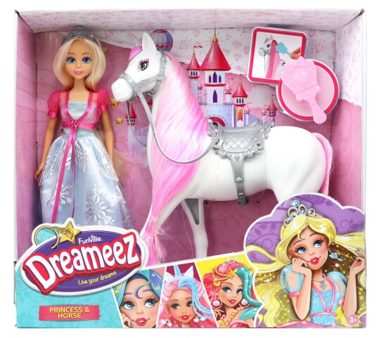 Dukke Dreameez prinsesse 29cm med hest