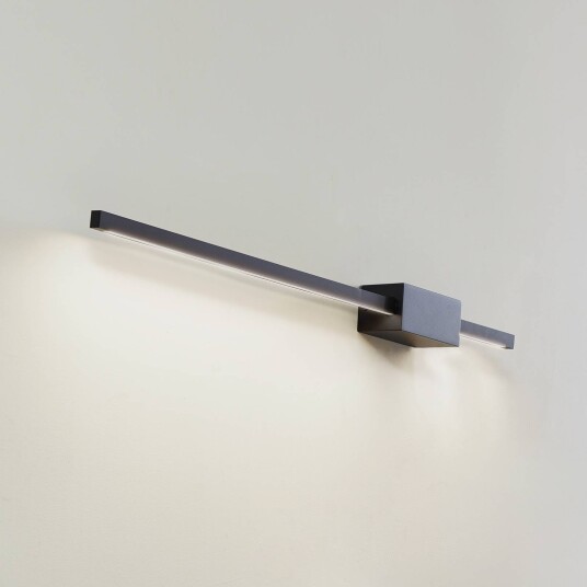 Lucande LED-vegglampe Skaila svart lengde 90 cm 3000 K