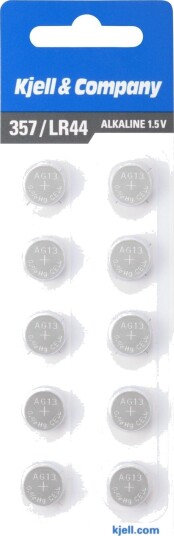Kjell & Company Knappcellebatterier LR44 (357) 10-pk.
